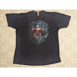 Y2K VTG OOP Hard Rock Hotel Albuquerque Mens T-Shirt Blk 2XL Skull Guitars Punk